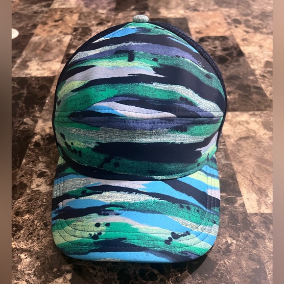 LULULEMON HAT SNAPBACK 5 PANEL TRUCKER BLUE MESH CAP ONE SIZE EUC - Picture 5 of 11